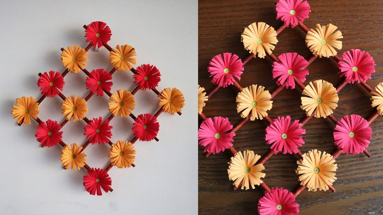 Paper Decorations DIY
 Paper Flower Wall Hanging DIY Hanging Flower Wall