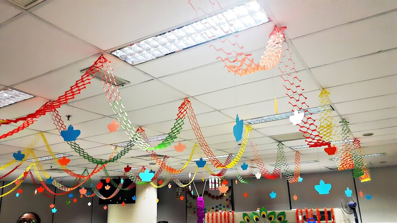 Paper Decorations DIY
 DIY Very simple and Easy Hanging Paper Decorations for
