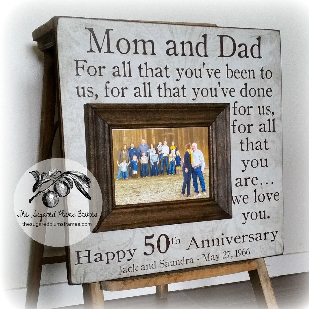 Parent Gift Ideas For Wedding
 50 Anniversary Gifts Parents Anniversary Gift by