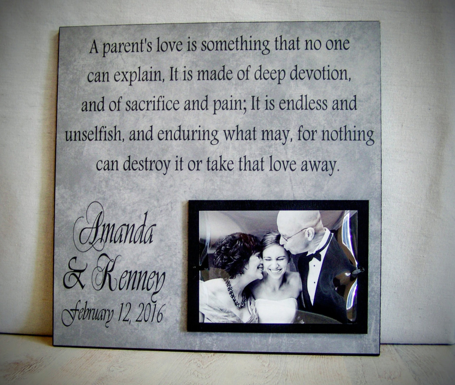 Parent Gift Ideas For Wedding
 Wedding Gift for Parents Father of the Bride Mother of the