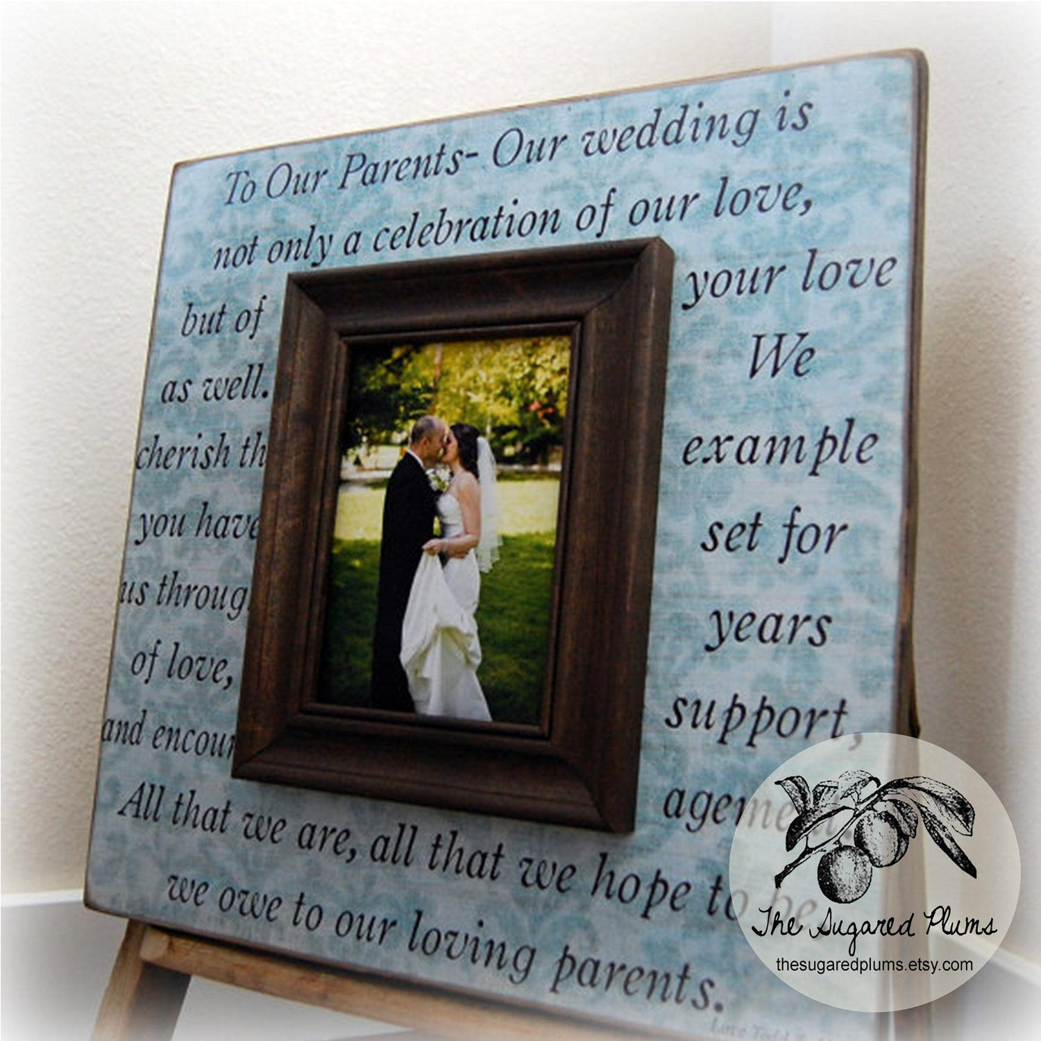 Parent Gifts For Wedding
 Parents Gift Personalized Picture Frame Wedding Gift Custom
