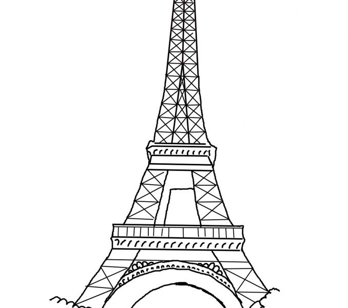Paris Coloring Pages For Kids
 Paris Tower Drawing at GetDrawings
