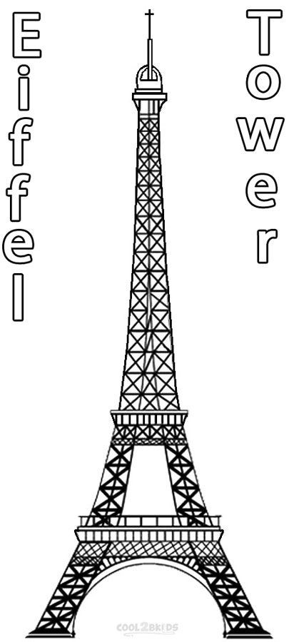 Paris Coloring Pages For Kids
 Printable Eiffel Tower Coloring Pages For Kids
