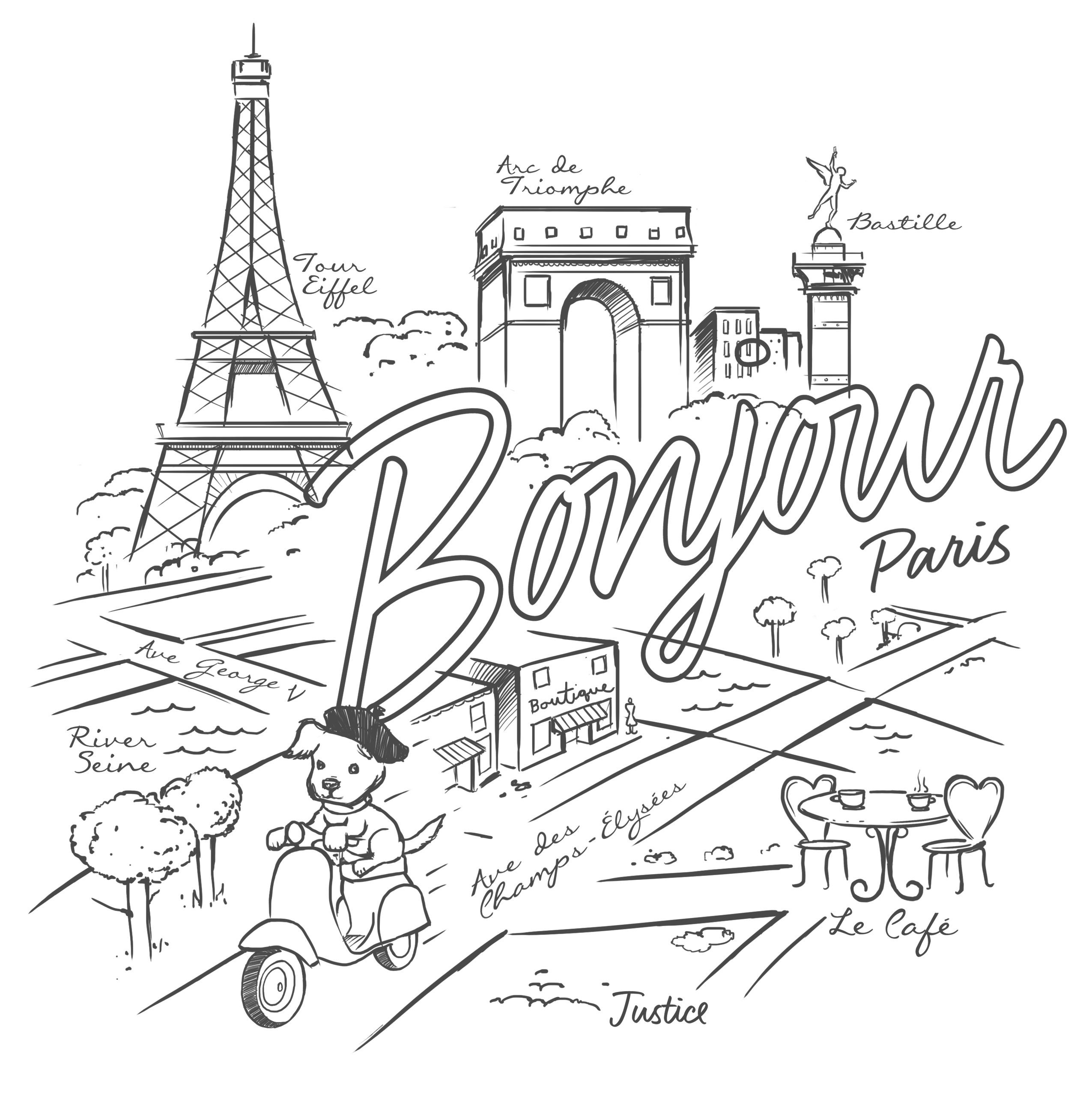 Paris Coloring Pages For Kids
 Feeling creative Oui oui Print this coloring page and