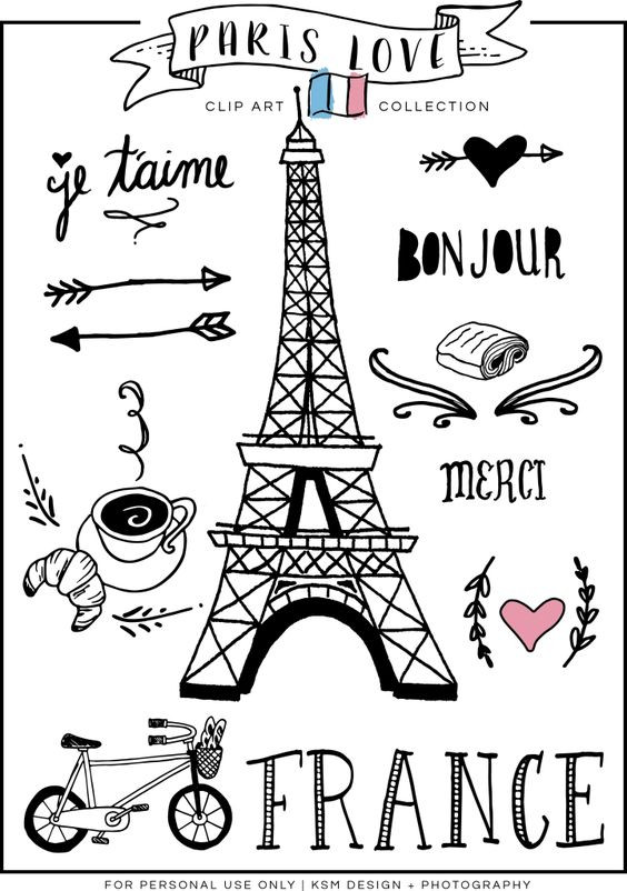 Paris Coloring Pages For Kids
 Paris Love Clipart Free Download