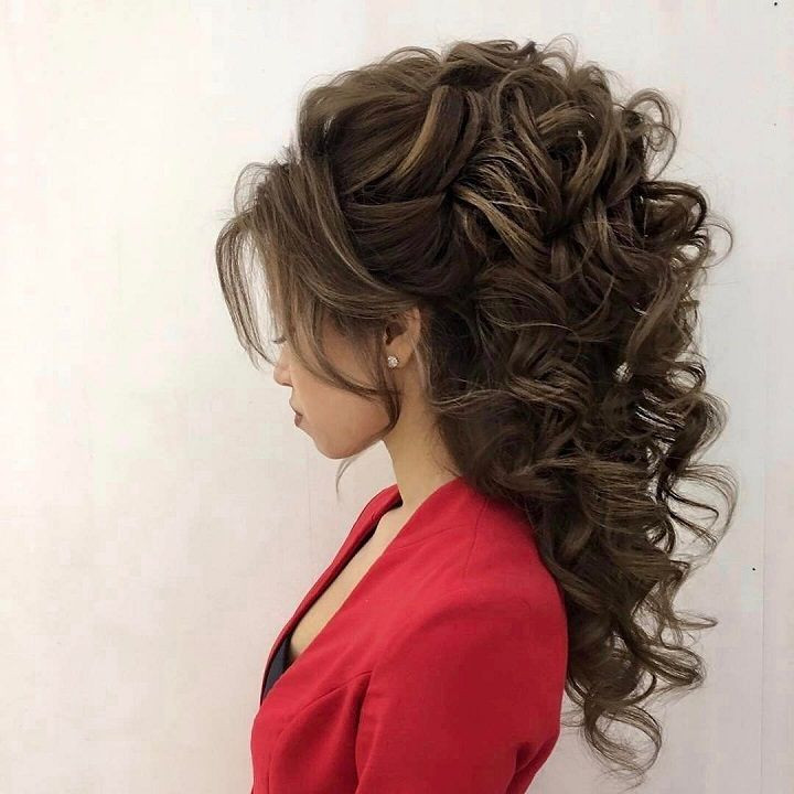 Partial Updo Hairstyles
 Pretty Half up half down hairstyles partial updo wedding