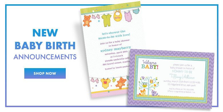 Party City Baby Invitations
 Boys & Girls Baby Shower Invitations & Thank You Notes