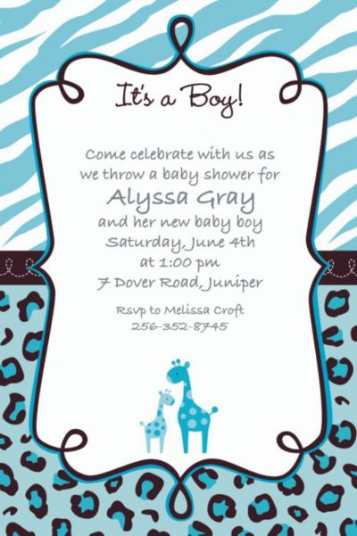 Party City Baby Invitations
 Custom Blue Safari Baby Shower Invitations Party City