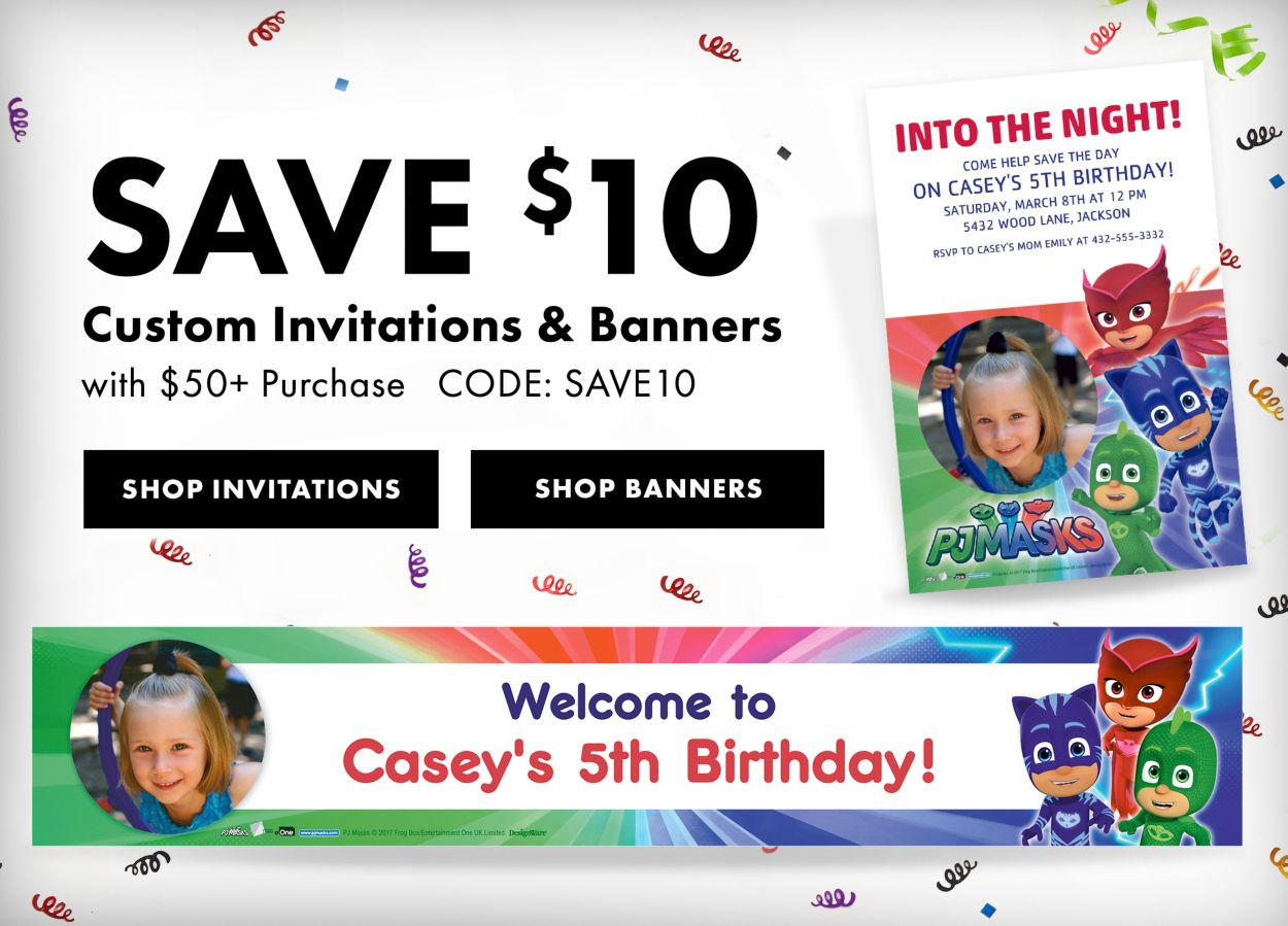 Party City Birthday Banners
 Custom Party Banners