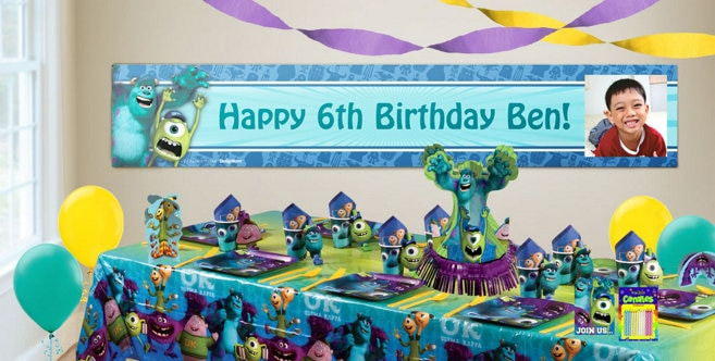 Party City Birthday Banners
 Custom Monsters University Birthday Banners Party City