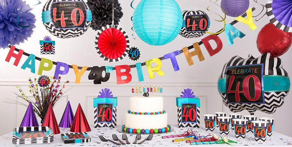 Party City Birthday Decorations
 Celebrate 40th Birthday Party Supplies 40th Birthday
