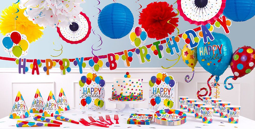 Party City Birthday Decorations
 Rainbow Balloon Bash Birthday Party Supplies Party City