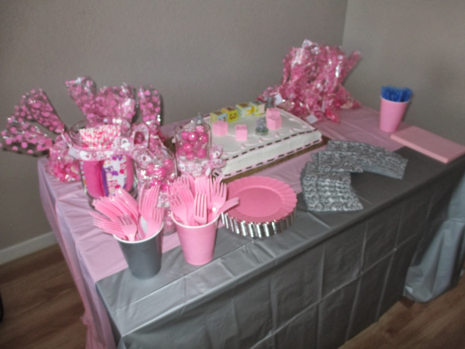 Party City Elephant Baby Shower
 High Waisted Ambitions Pink & Grey Elephant Baby Shower
