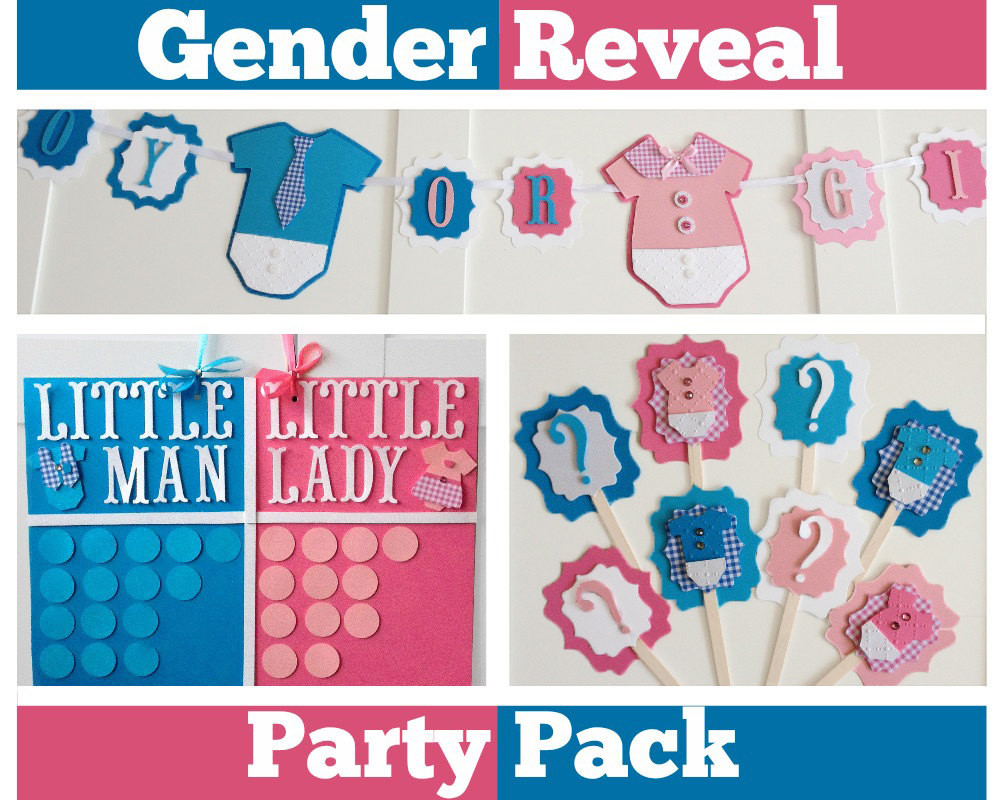 Party City Gender Reveal Ideas
 Gender reveal party pack Gender reveal party decorations