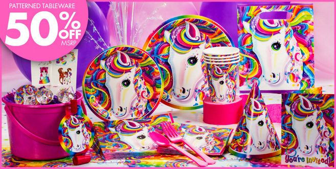 Party City Girl Birthday Decorations
 Lisa Frank Rainbow Horse Party Supplies Party City