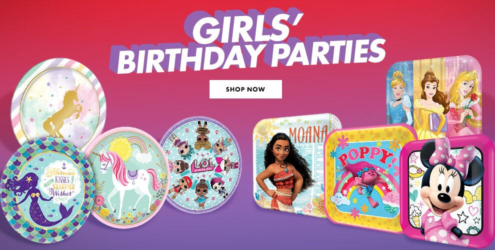 Party City Girl Birthday Decorations
 Birthday Party Supplies and Decorations