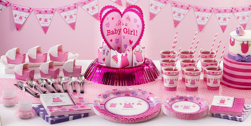 Party City Girl Birthday Decorations
 It s a Girl Baby Shower Party Supplies