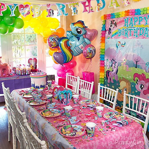 Party City Girl Birthday Decorations
 My Little Pony Party Table Idea Party City