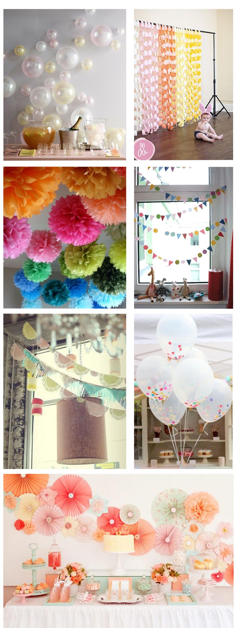 Party Decoration DIY
 Ideas for home made party decorations