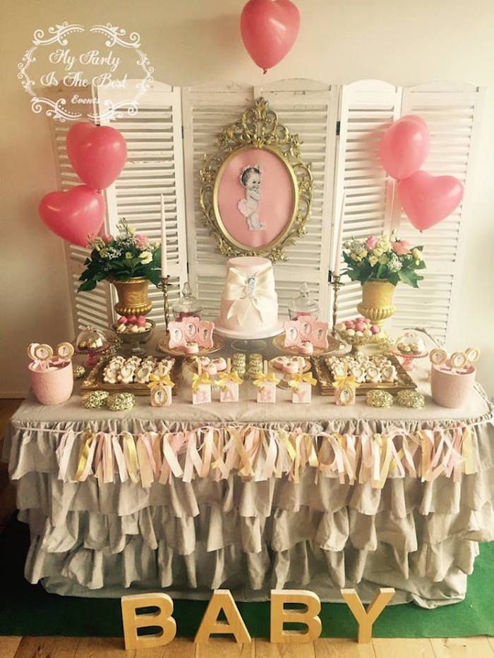 Party Decorations For Baby Shower
 Vintage Baby Doll Baby Shower