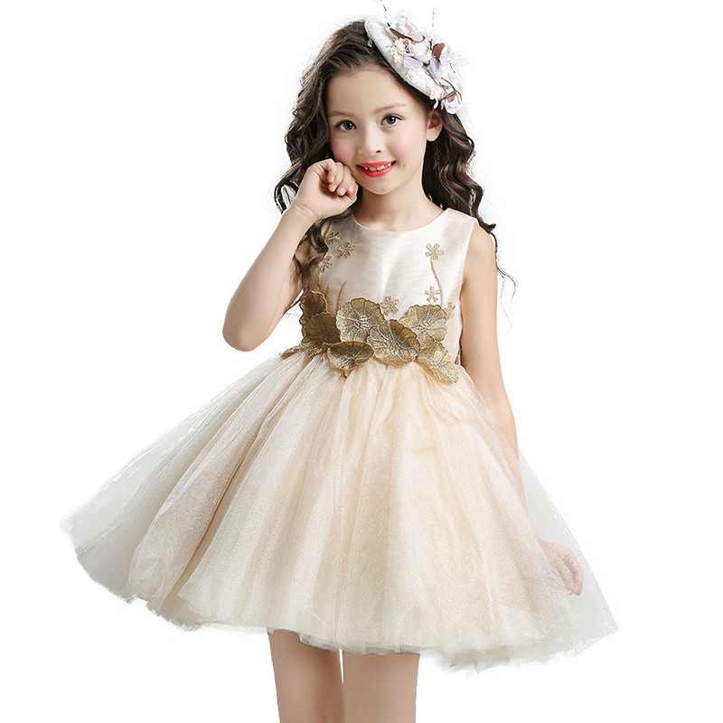 Party Dress For Girl Child
 2017 Kids Girls Flower Dress Children Girl Sleeveless