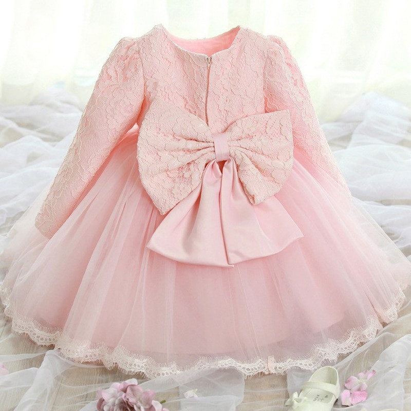 Party Dress For Girl Child
 Autumn Vintage Princess Style 1 Year Girl Baby Birthday