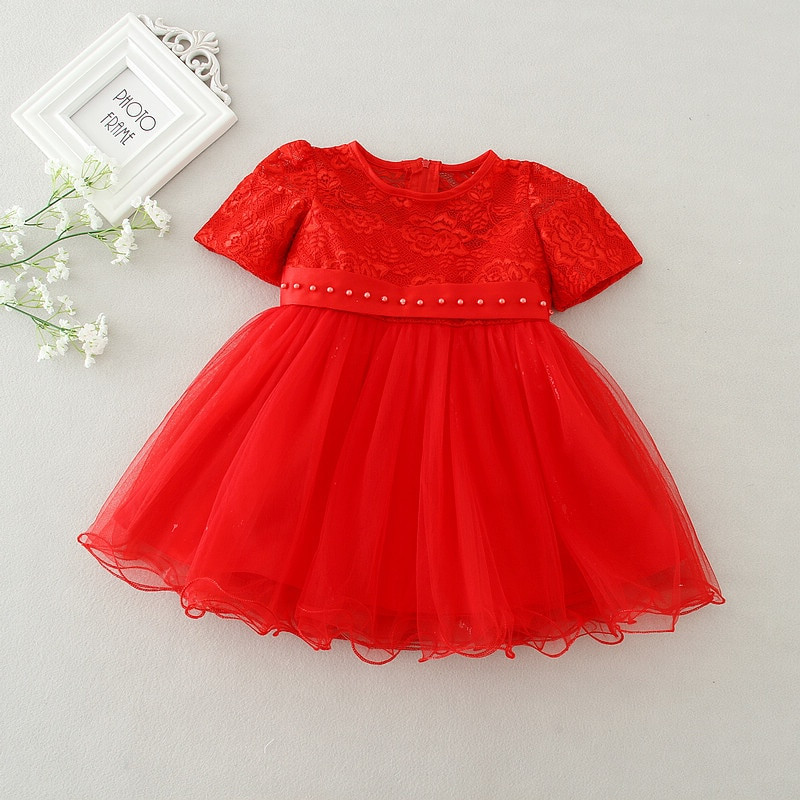 Party Dress For Girl Child
 2017 Hot Sale Red White Baby Birthday Party Kids Dress