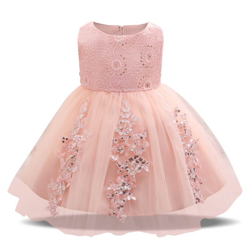 Party Dresses Baby Girl
 Trendy Pink Princess Baby Girl Wedding Christening Dress