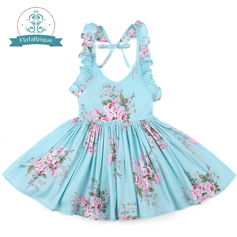 Party Dresses Baby Girl
 Baby Girls Dress Brand Summer Beach Style Floral Print