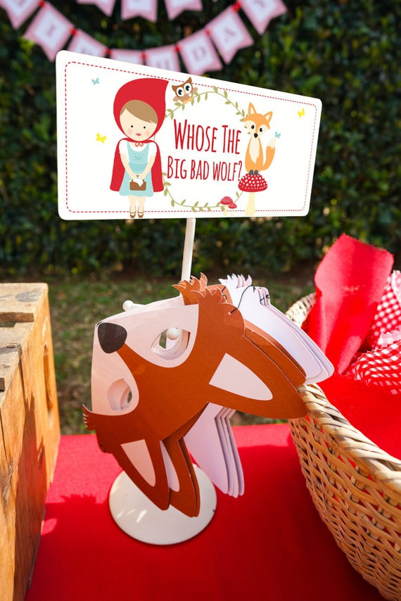 Party Games For Little Kids
 Little Red Riding Hood Party Game Signs Printable Big Bad