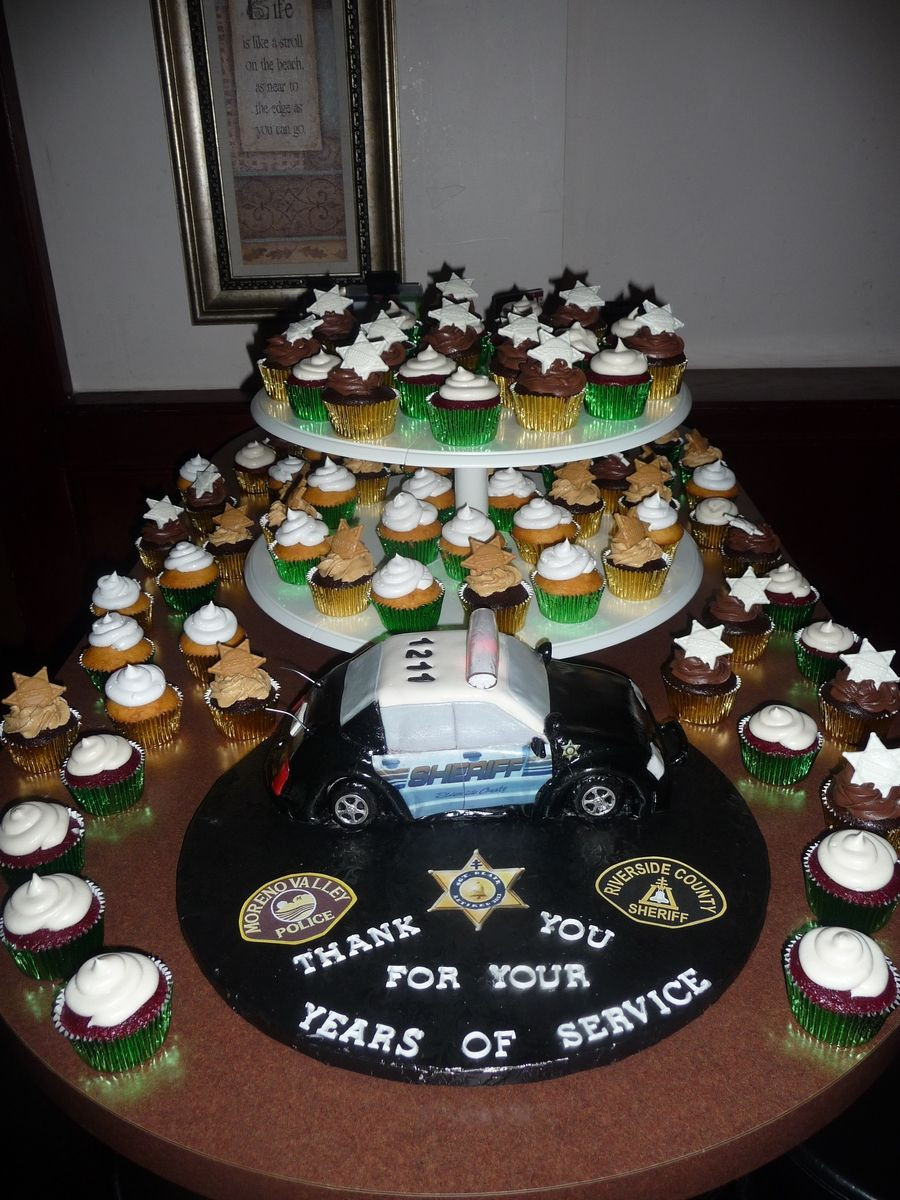 Party Ideas For Retirement
 Sheriff Car Retirement Cake