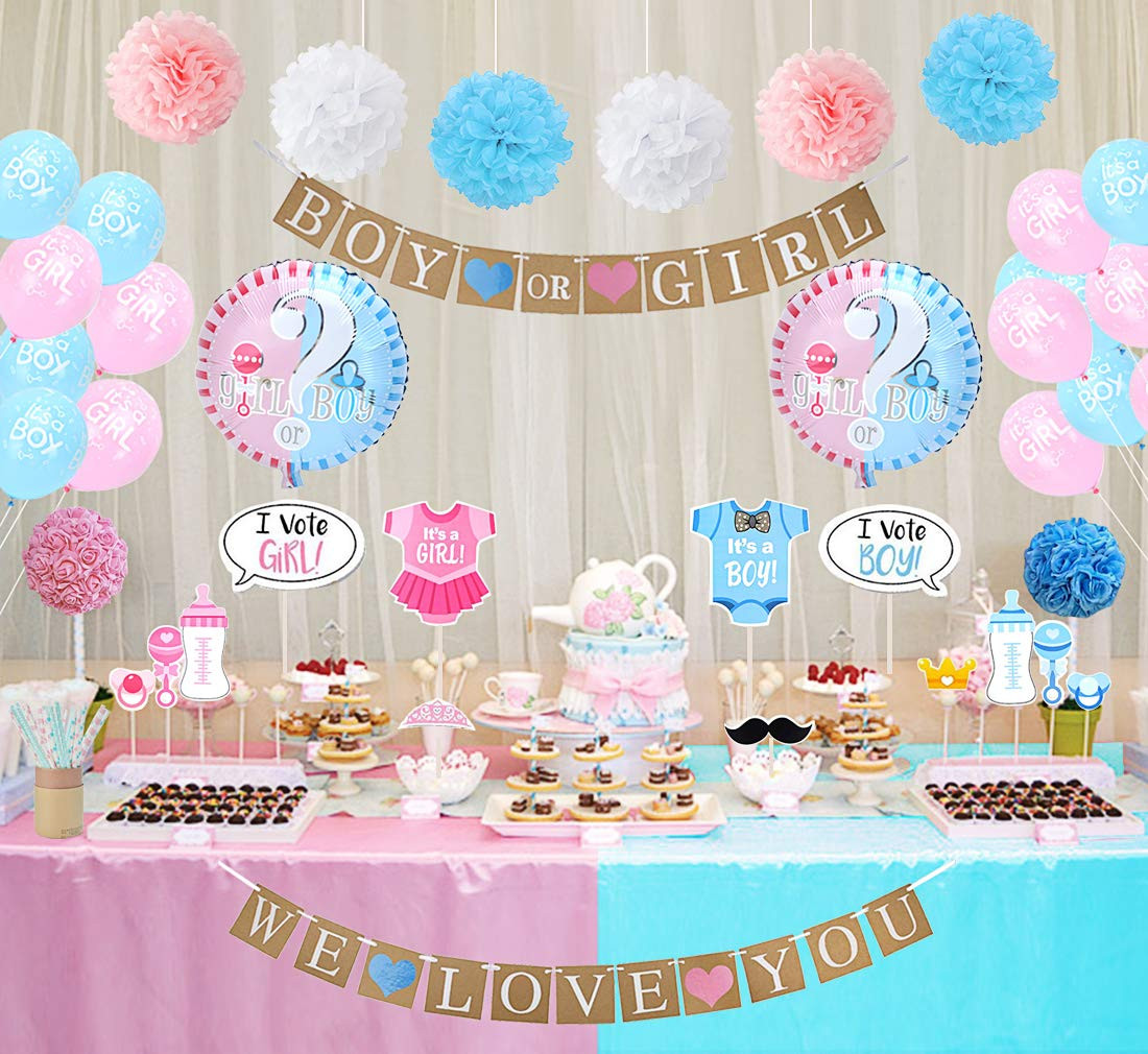 Party Supplies For Baby Shower
 Amazon 36inch Gender Reveal Balloon Giant Black