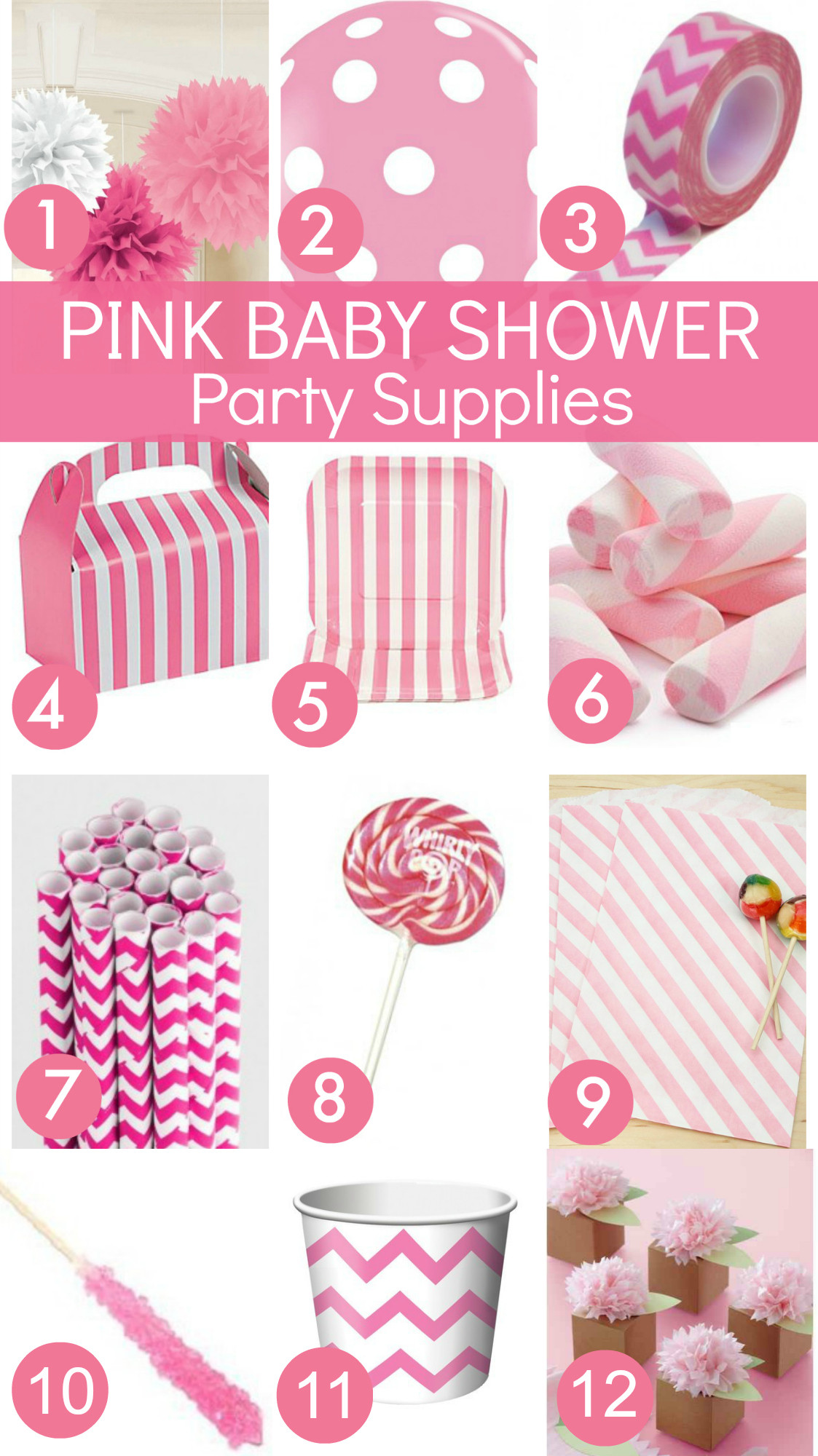 Party Supplies For Baby Shower
 Pink Baby Shower Ideas