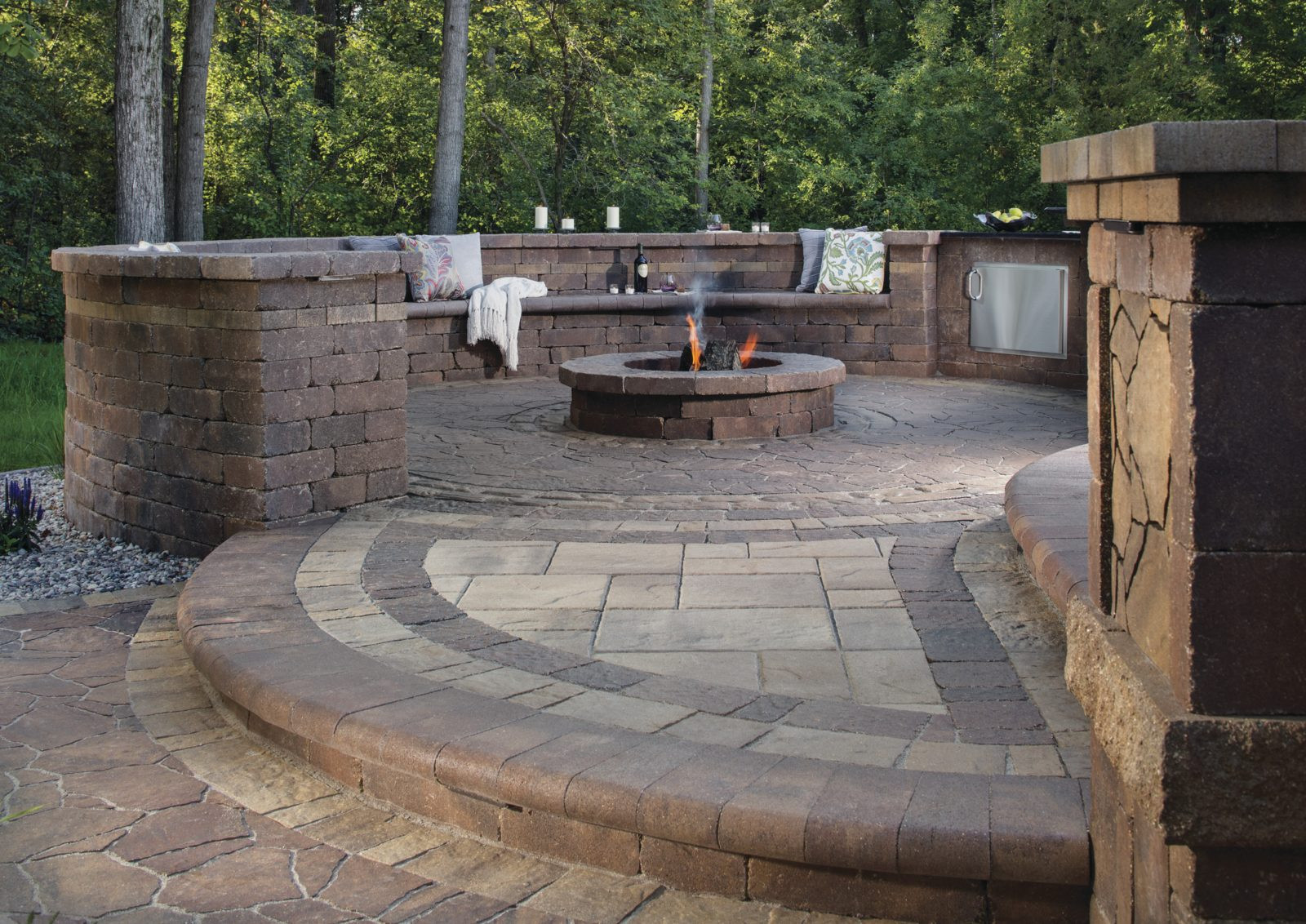 Paver Patio With Fire Pit
 Turn Up the Heat with These Cozy Fire Pit Patio Design
