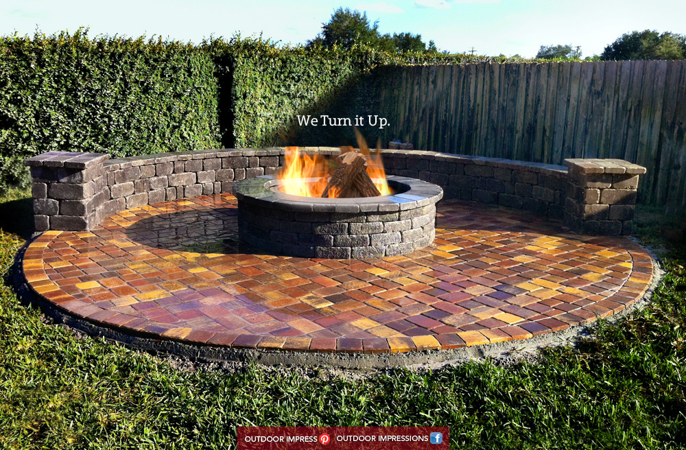 Paver Patio With Fire Pit
 patio