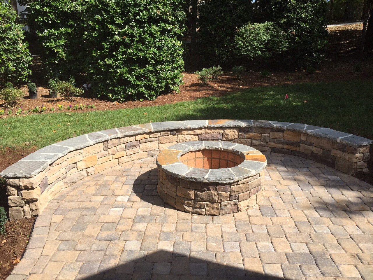 Paver Patio With Fire Pit
 Charlotte outdoor fire pits Charlotte outdoor fireplace