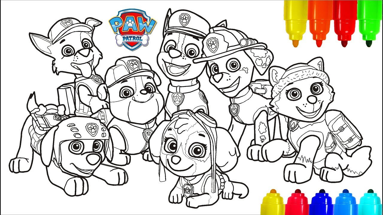 Paw Patrol Coloring Pages For Toddlers
 PAW PATROL 4 Coloring Pages