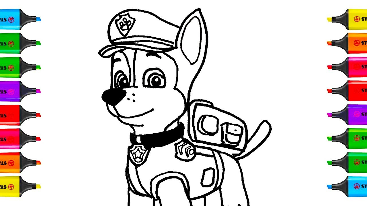 Paw Patrol Coloring Pages For Toddlers
 How to Draw Paw Patrol Chase