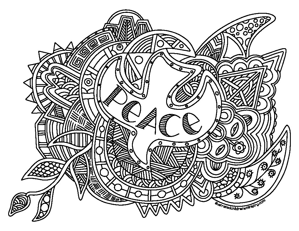 Peace Coloring Pages For Kids
 Hope Peace Joy and Love Coloring Posters – Illustrated
