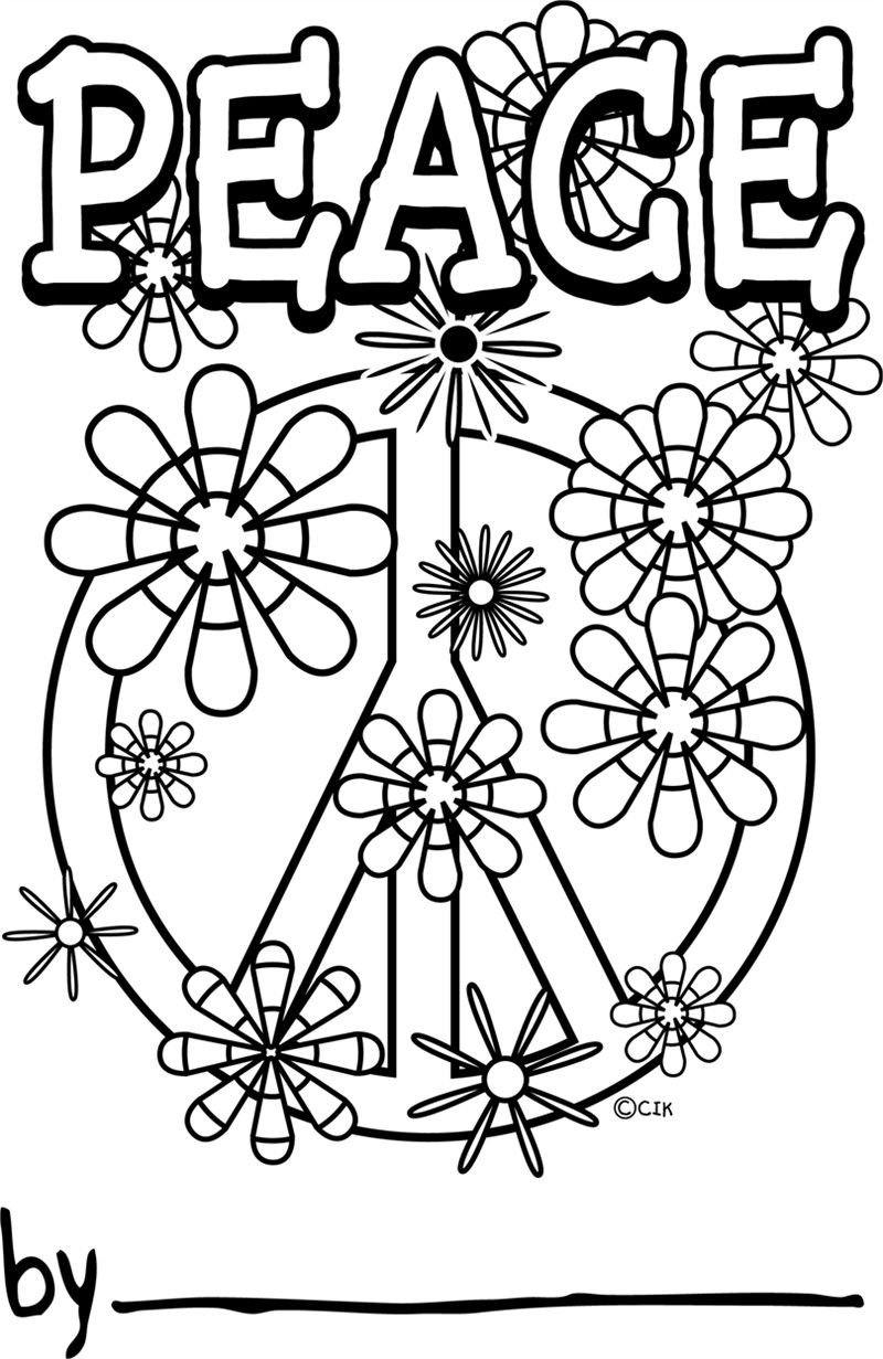 Peace Coloring Pages For Kids
 Coloring Pages Peace Signs