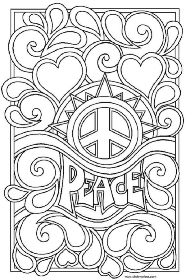 Peace Coloring Pages For Kids
 peace and love coloring pages