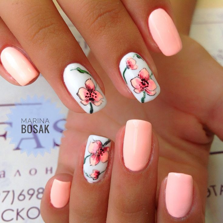 Peach Color Nail Designs
 The 110 best Peach colored nails
