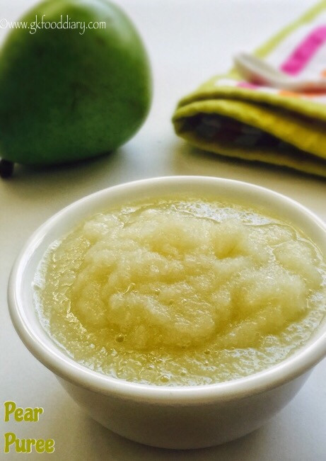 Pear Baby Food Recipe
 Pear Puree Recipe for Babies