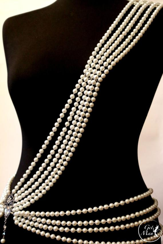 Pearl Body Jewelry
 Pearl Body Chain Evita Body Jewelry