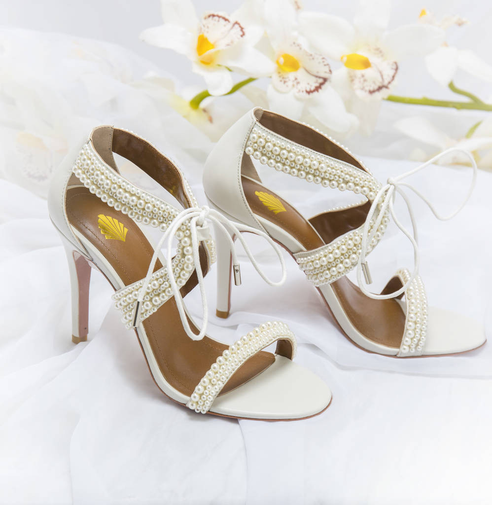 Pearl Wedding Shoes
 maisie ivory pearl wedding shoes by vintage styler