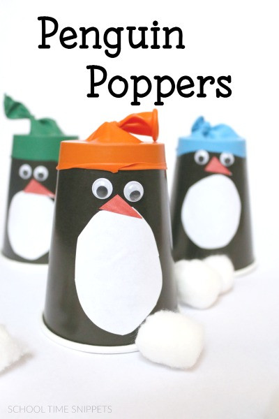 Penguin Craft For Preschoolers
 Fun Penguin Popper Craft for Kids