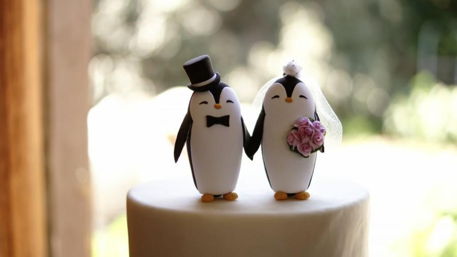 Penguin Wedding Cake Topper
 Decor Penguin Wedding Cake Topper Weddbook
