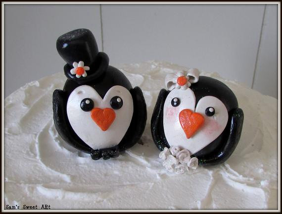 Penguin Wedding Cake Topper
 Penguin Wedding Cake Topper Penguins Cake Topper Penguin