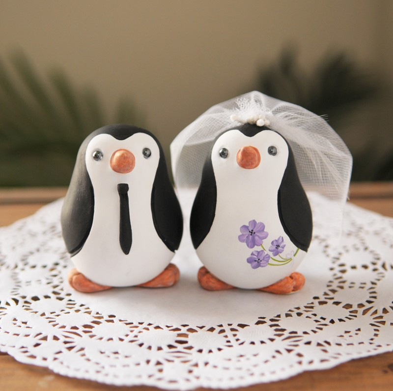 Penguin Wedding Cake Topper
 New York Weddings New York Wedding Blog