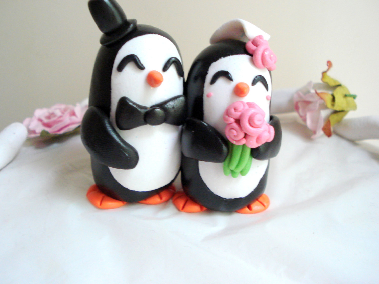 Penguin Wedding Cake Topper
 Penguin Wedding Cake Topper Penguin Cake Topper by